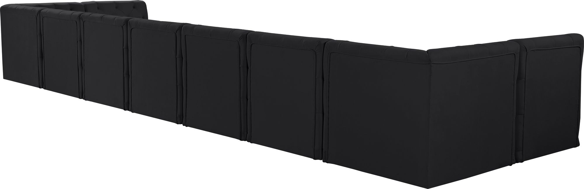 Tuft 215" 9-Piece Velvet Modular Sectional