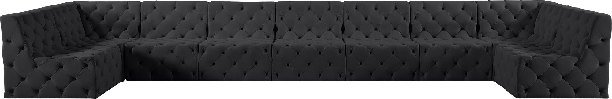 Tuft 215" 9-Piece Velvet Modular Sectional