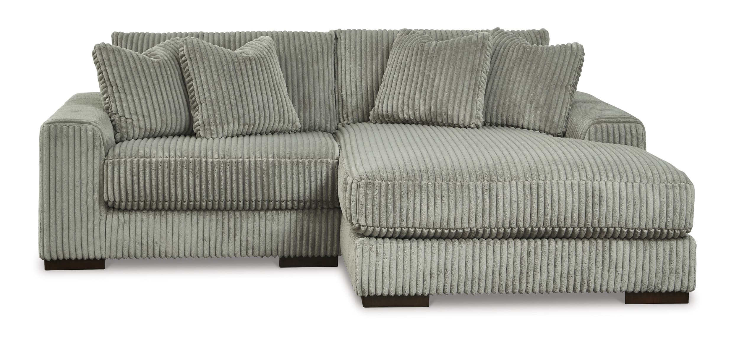 Lindyn 2-Piece Polyester L-Shaped Sectional Sofa w/Right Arm Chaise Facing