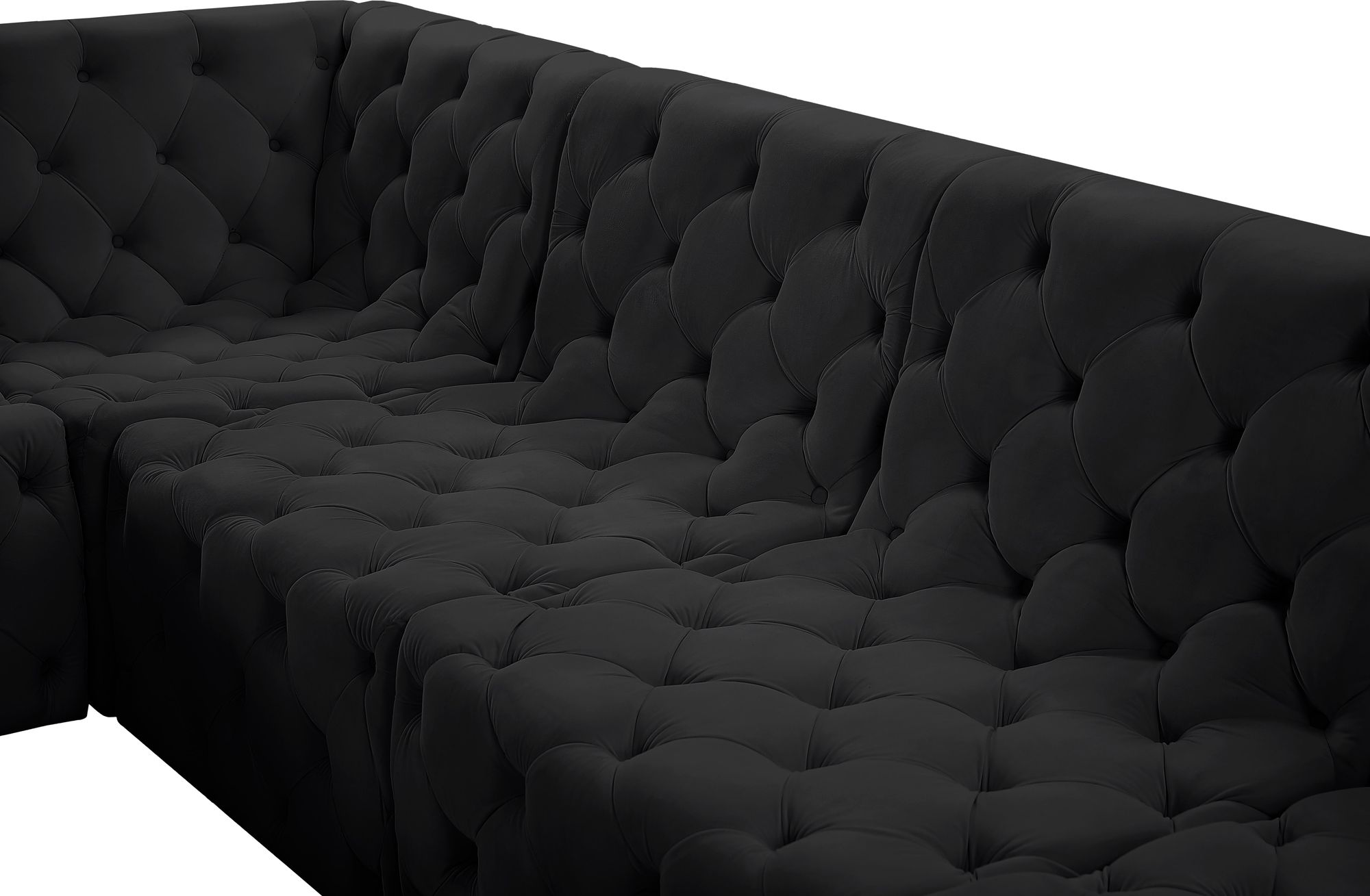 Tuft 215" 9-Piece Velvet Modular Sectional