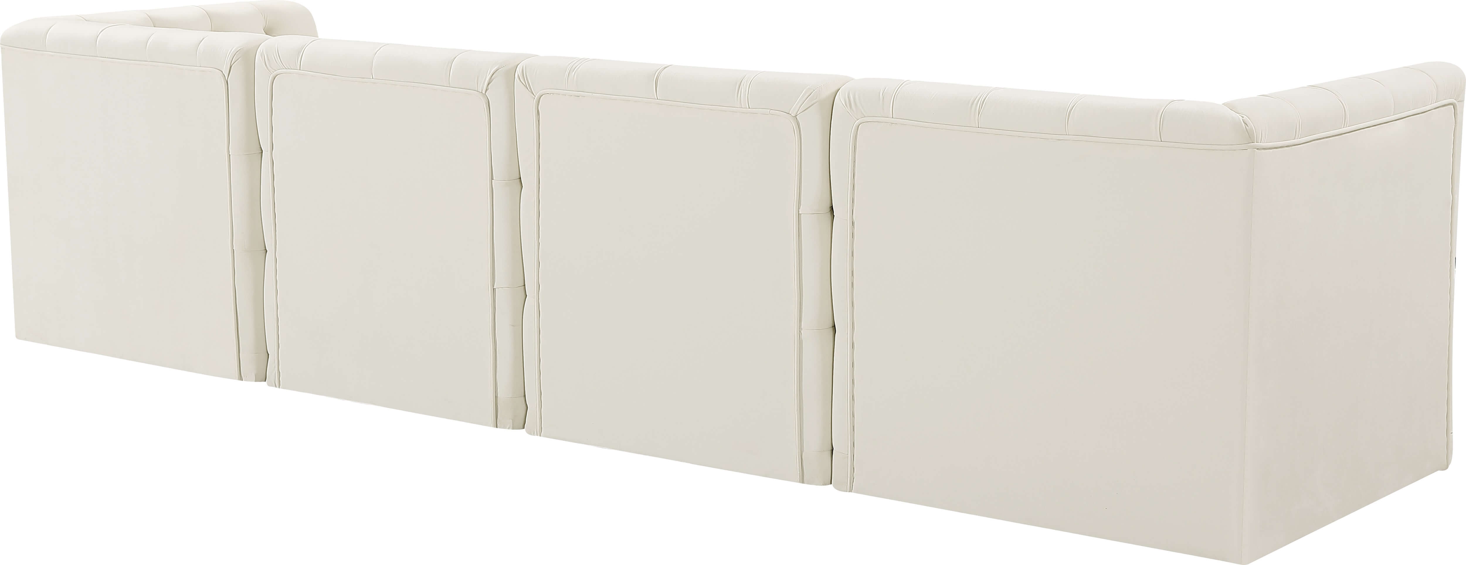 Tuft 128" Velvet Modular Sofa