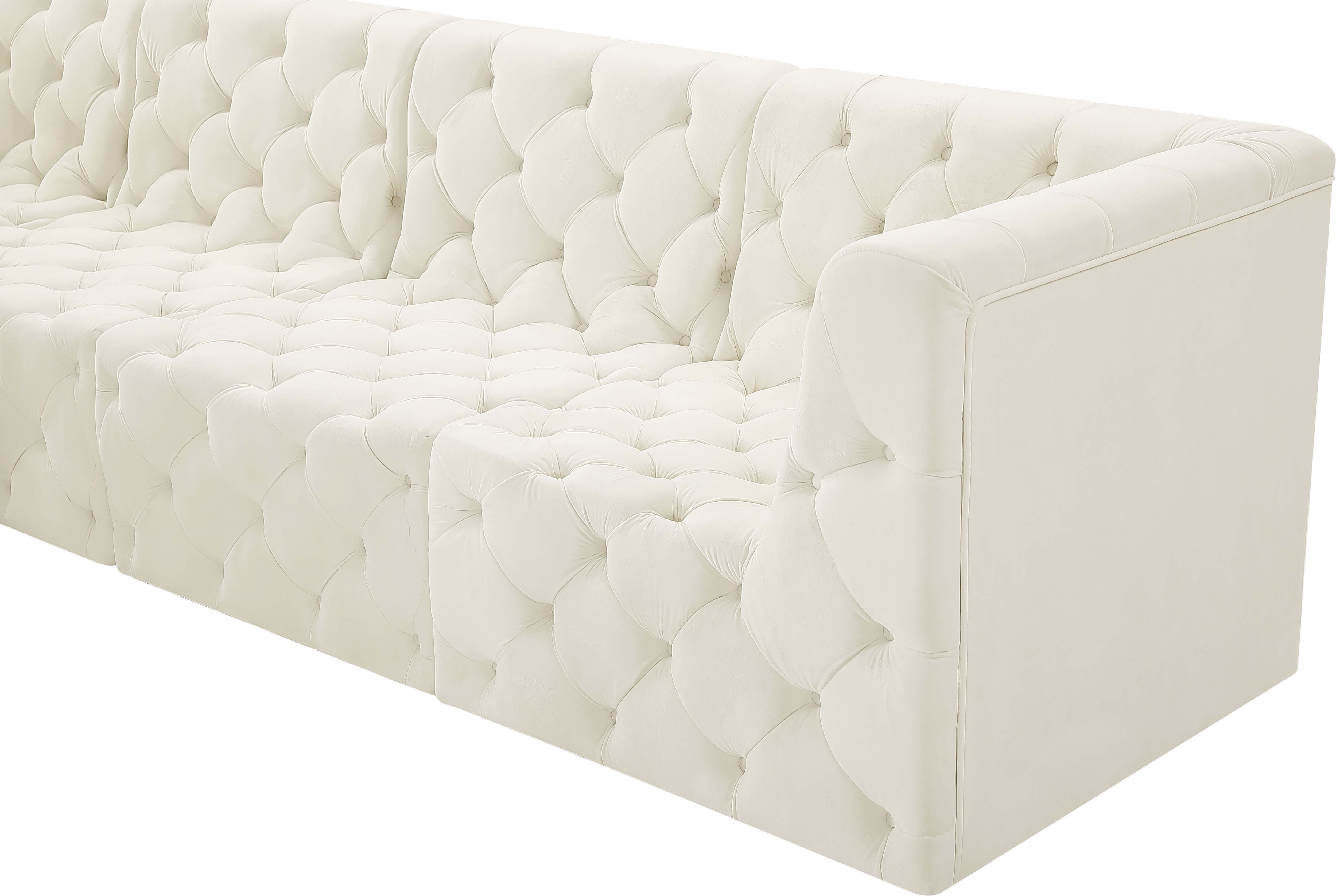 Tuft 128" Velvet Modular Sofa