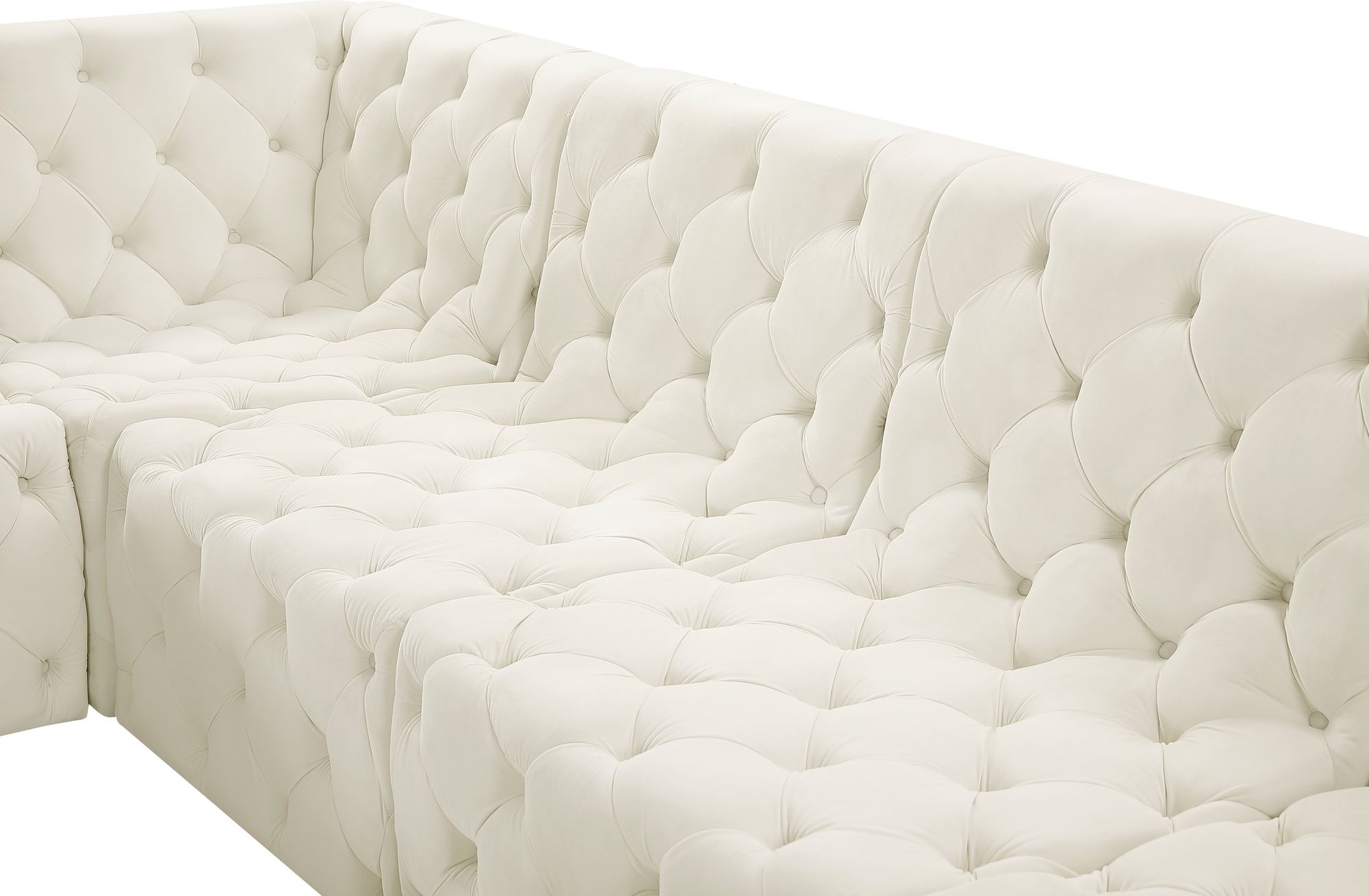Tuft 99" 4-Piece Velvet Modular Sectional
