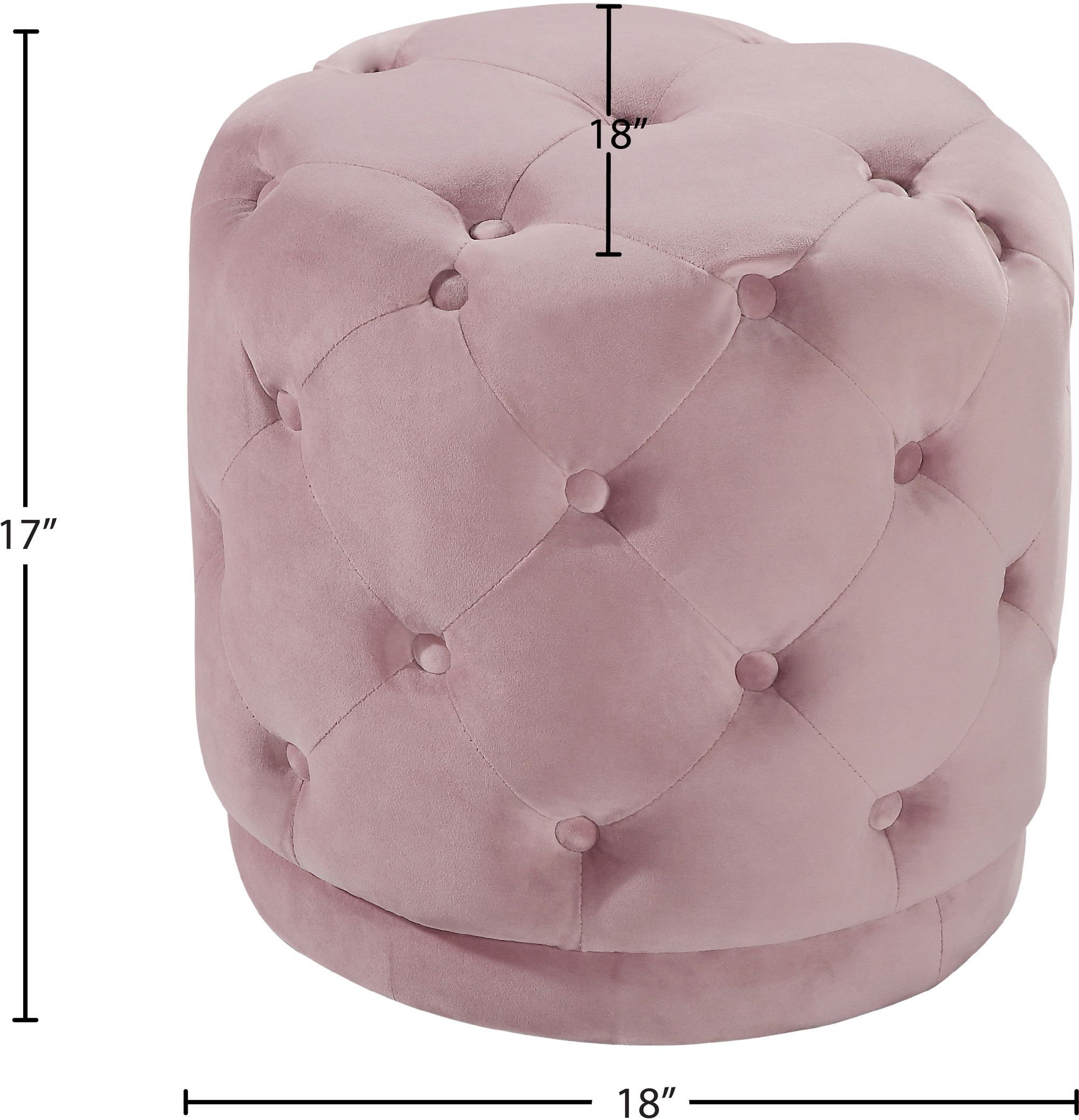 Harper Velvet Ottoman/Stool