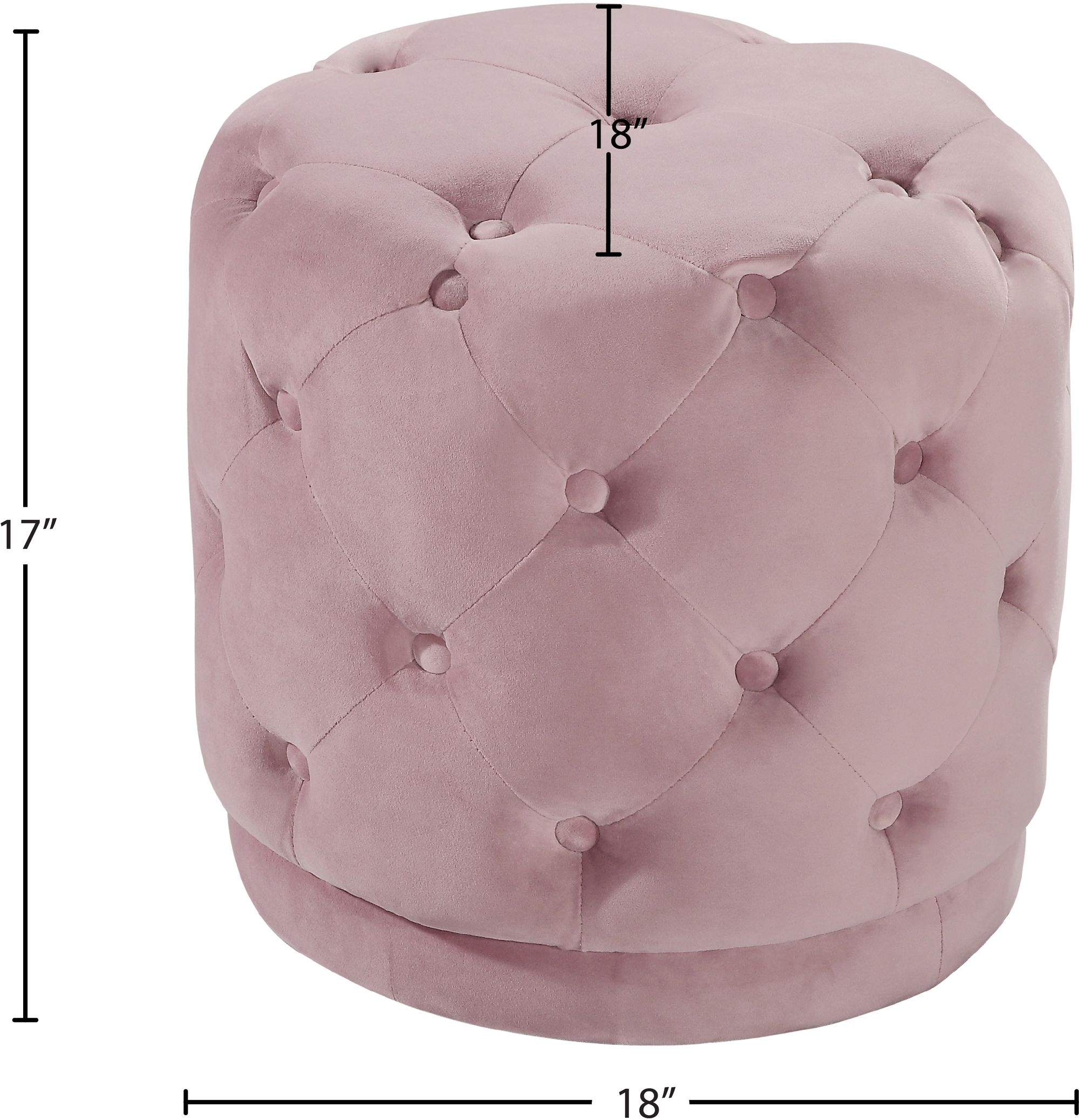 Harper Velvet Ottoman/Stool