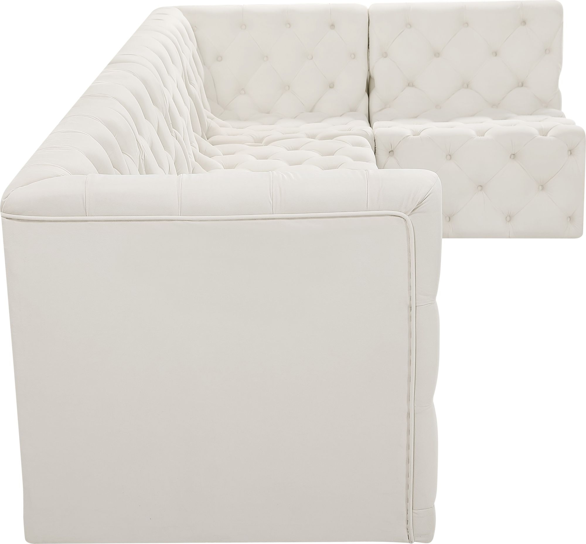 Tuft 128" 5-Piece Velvet Modular Armless Sectional