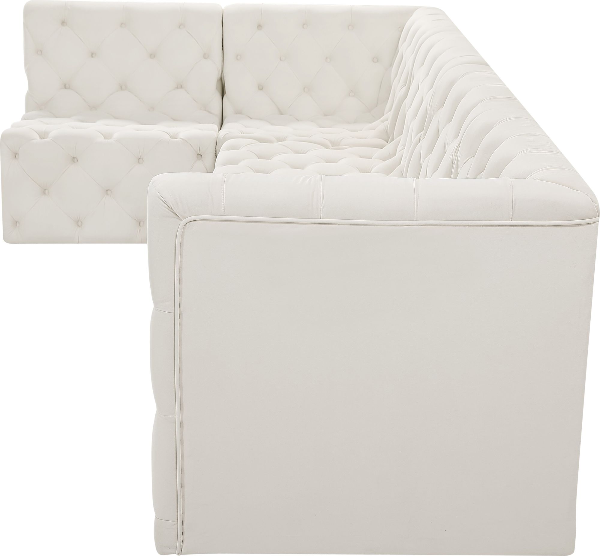 Tuft 128" 5-Piece Velvet Modular Armless Sectional