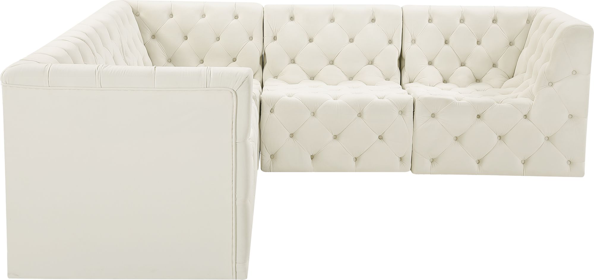 Tuft 99" 5-Piece Velvet Modular Sectional
