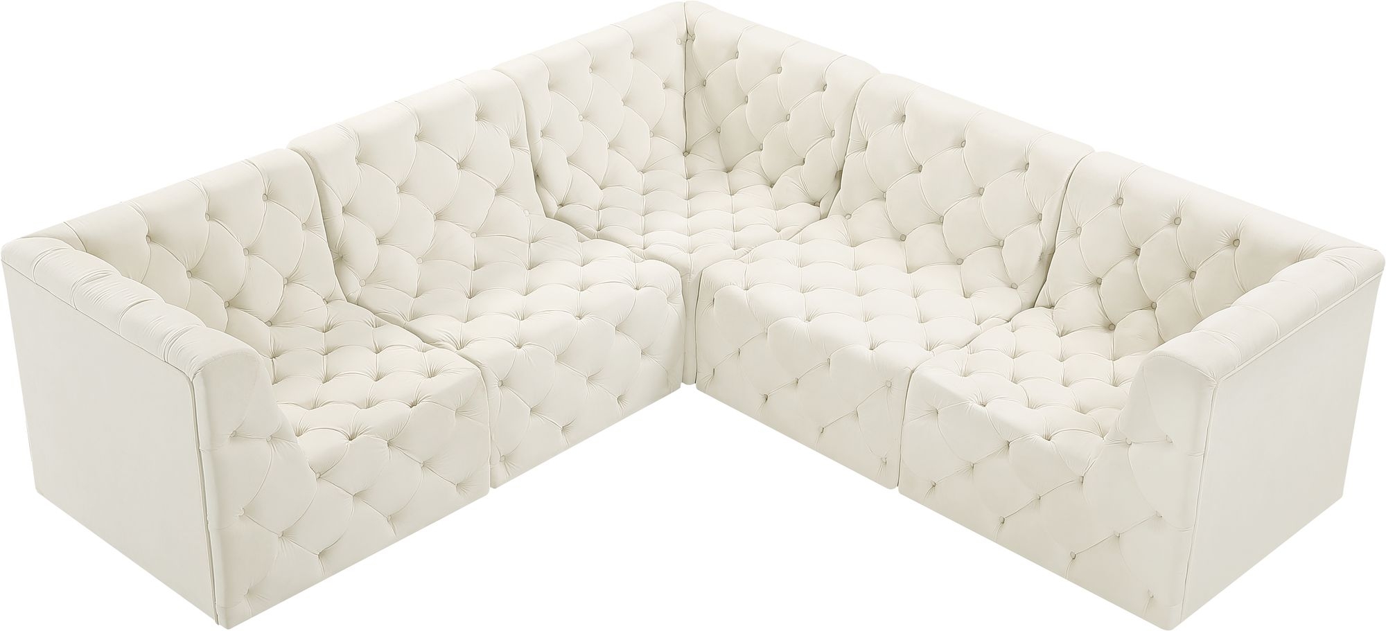 Tuft 99" 5-Piece Velvet Modular Sectional
