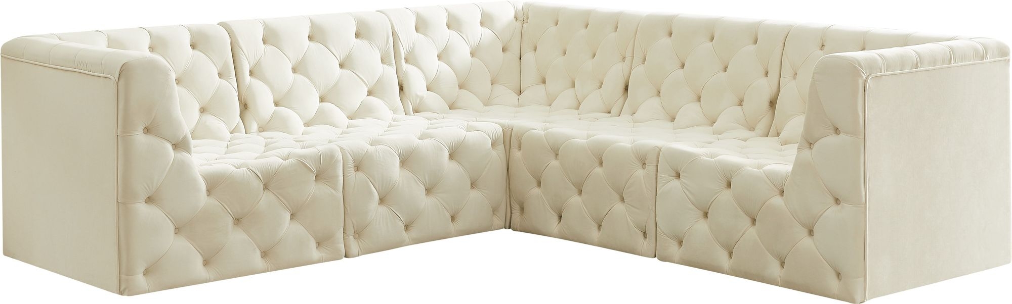 Tuft 99" 5-Piece Velvet Modular Sectional