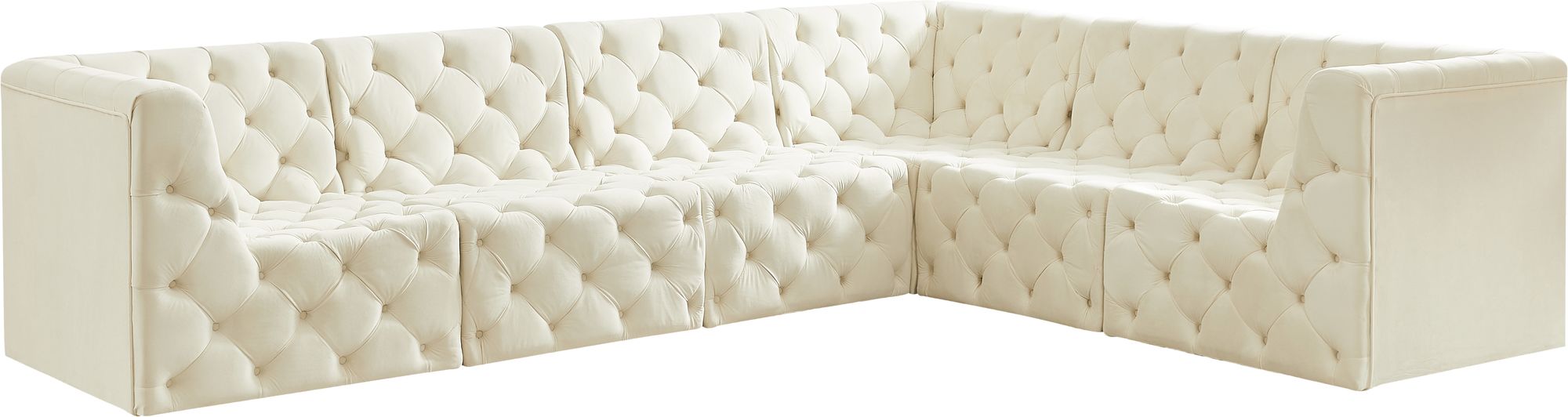 Tuft 128" 6-Piece Velvet Modular Sectional