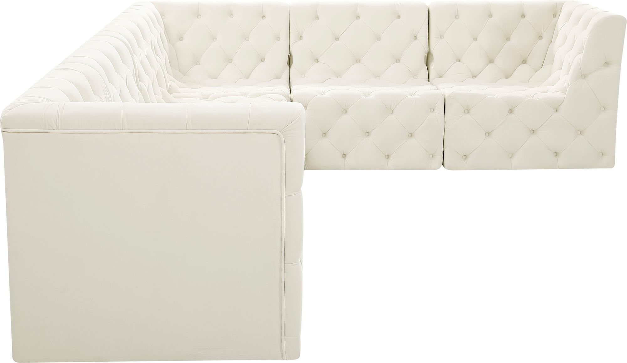 Tuft 128" 6-Piece Velvet Modular Sectional