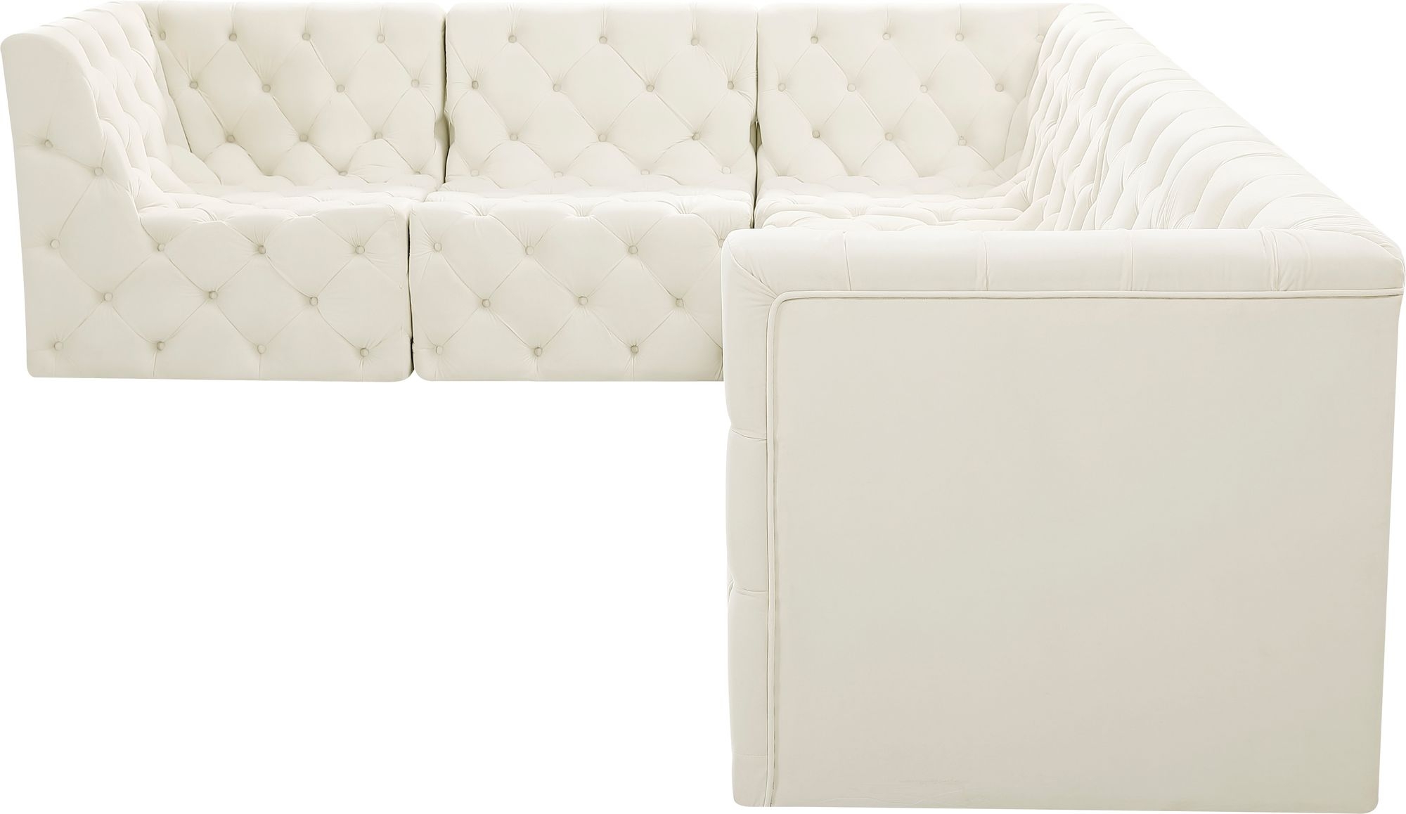 Tuft 128" 6-Piece Velvet Modular Sectional