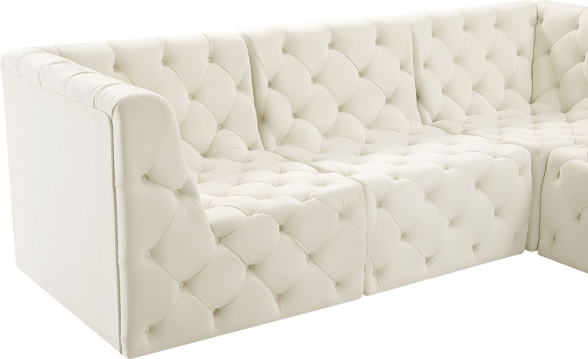 Tuft 128" 6-Piece Velvet Modular Sectional