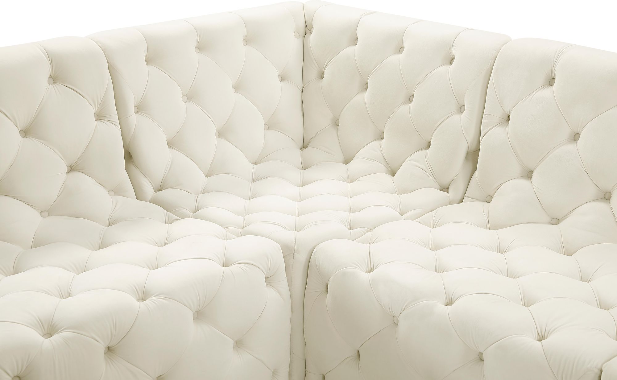 Tuft 128" 6-Piece Velvet Modular Sectional