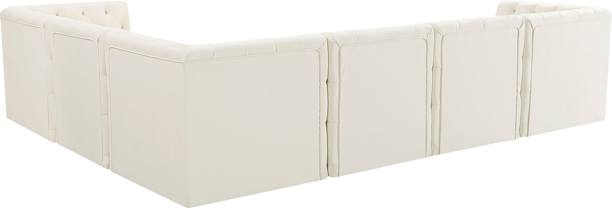 Tuft 128" 6-Piece Velvet Modular Sectional