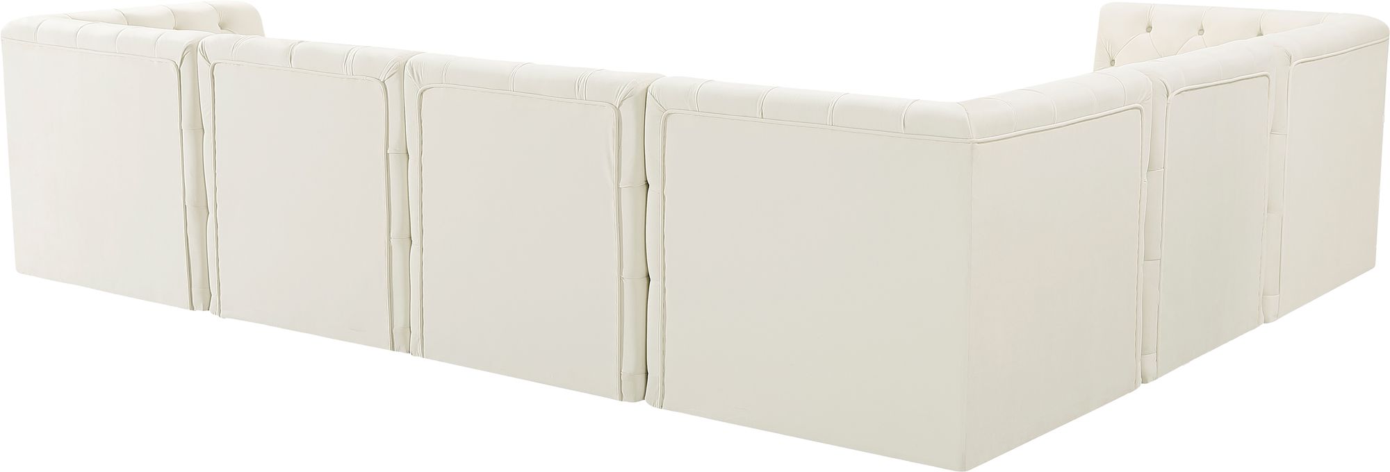 Tuft 128" 6-Piece Velvet Modular Sectional