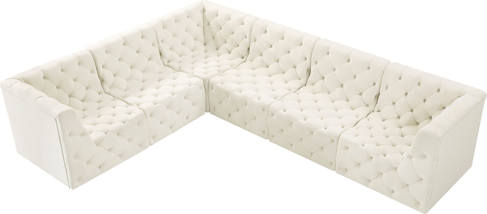 Tuft 128" 6-Piece Velvet Modular Sectional
