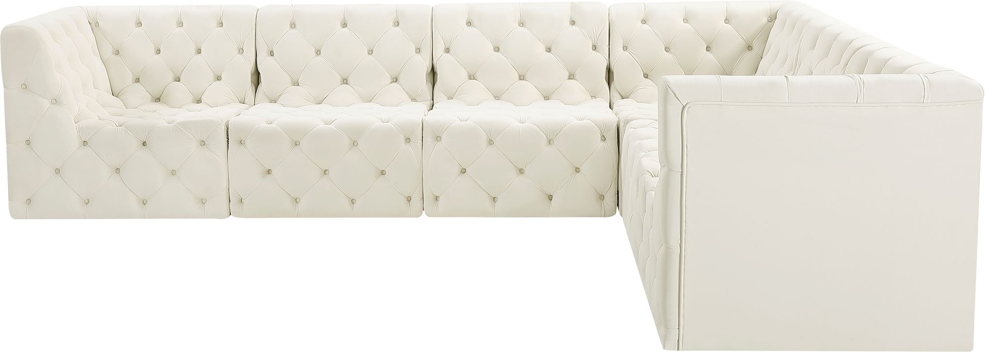 Tuft 128" 6-Piece Velvet Modular Sectional