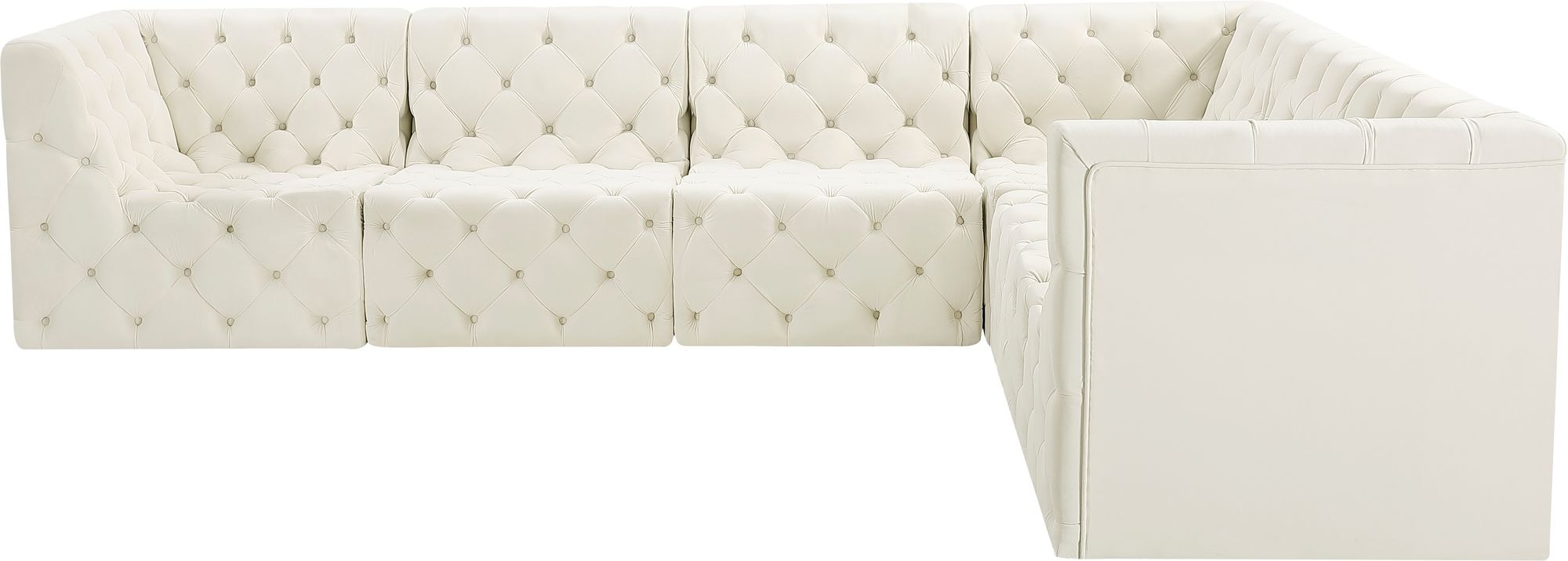 Tuft 128" 6-Piece Velvet Modular Sectional