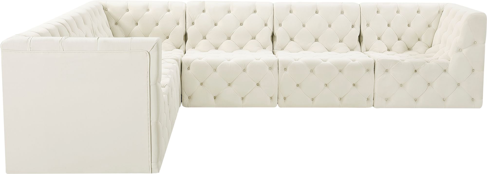 Tuft 128" 6-Piece Velvet Modular Sectional