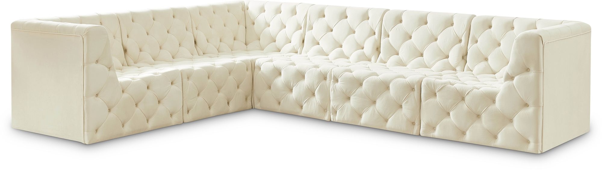 Tuft 128" 6-Piece Velvet Modular Sectional