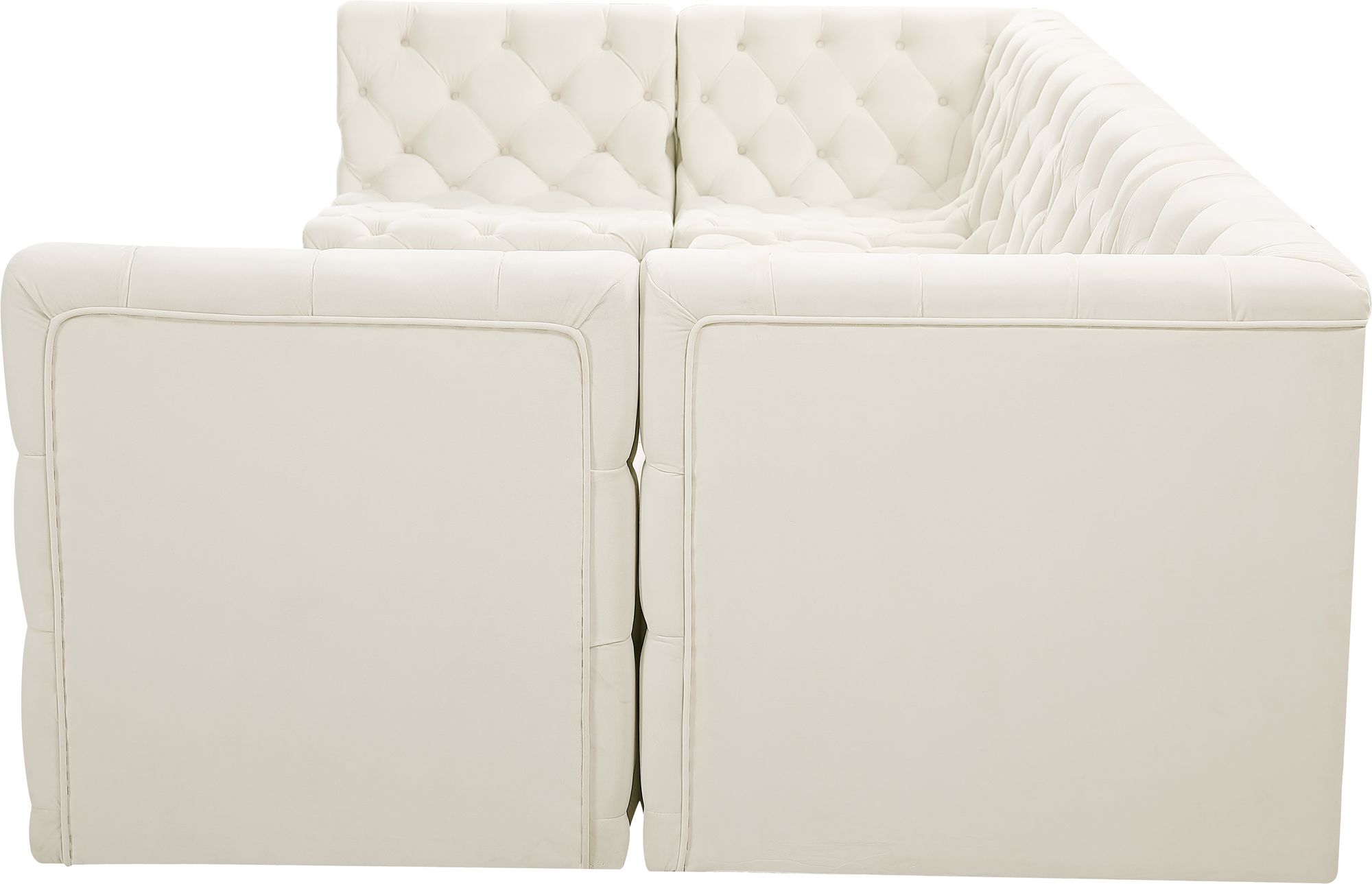 Tuft 128" 6-Piece Velvet Modular U-Shape Sectional