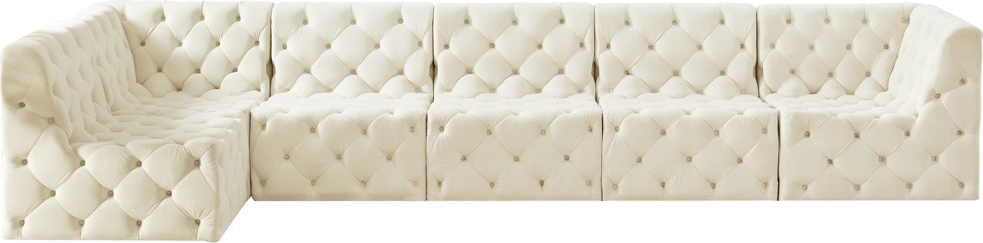 Tuft 157" 6-Piece Velvet Modular Sectional