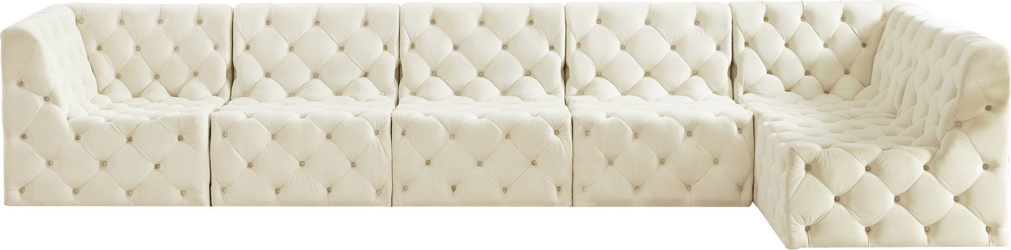 Tuft 157" 6-Piece Velvet Modular Sectional