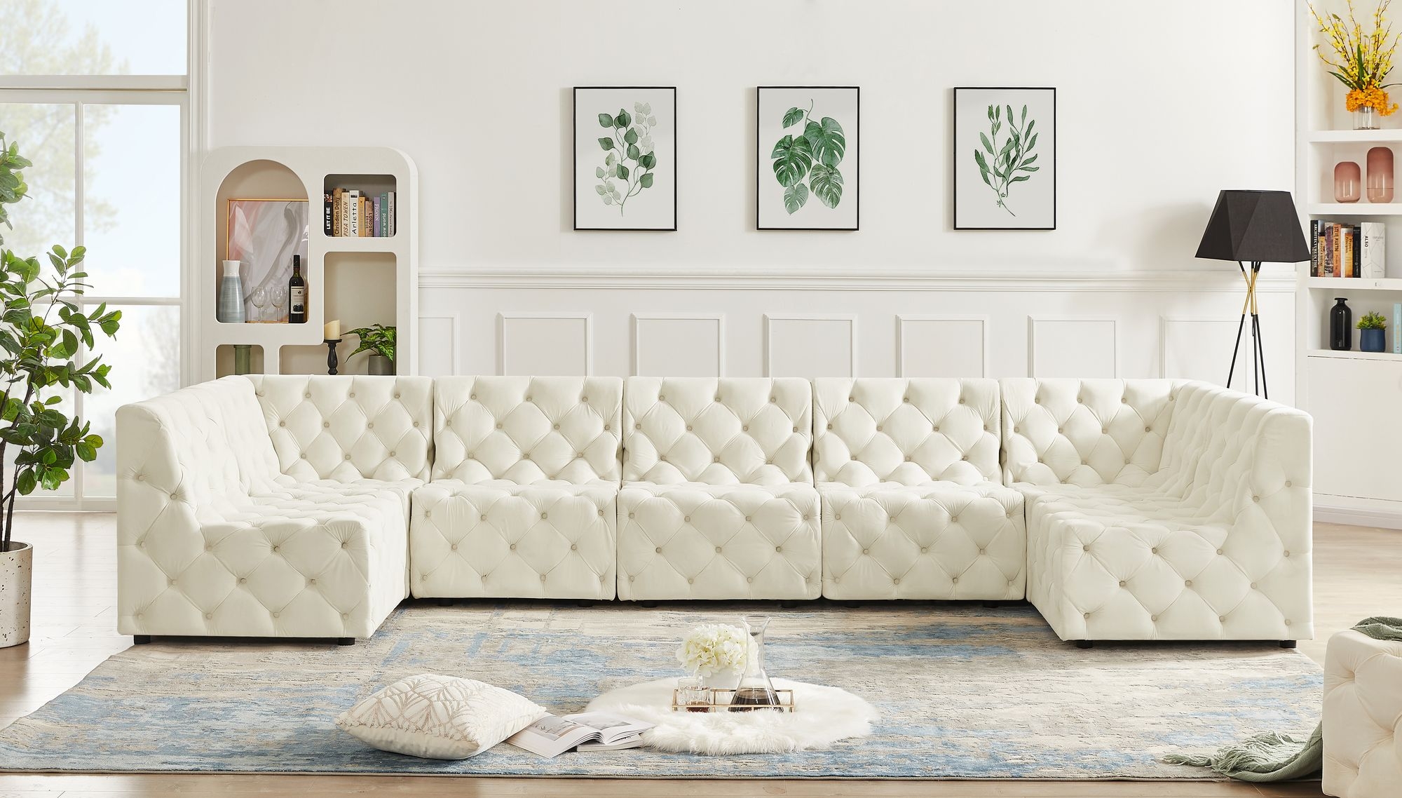 Tuft 157" 7-Piece Velvet Modular Sectional