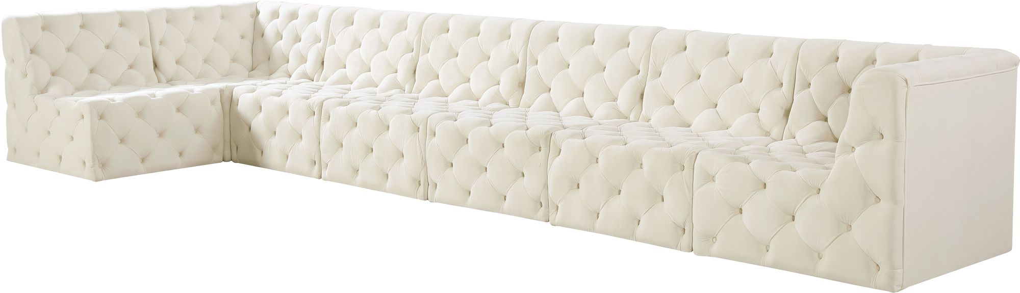 Tuft 186" 7-Piece Velvet Modular Sectional