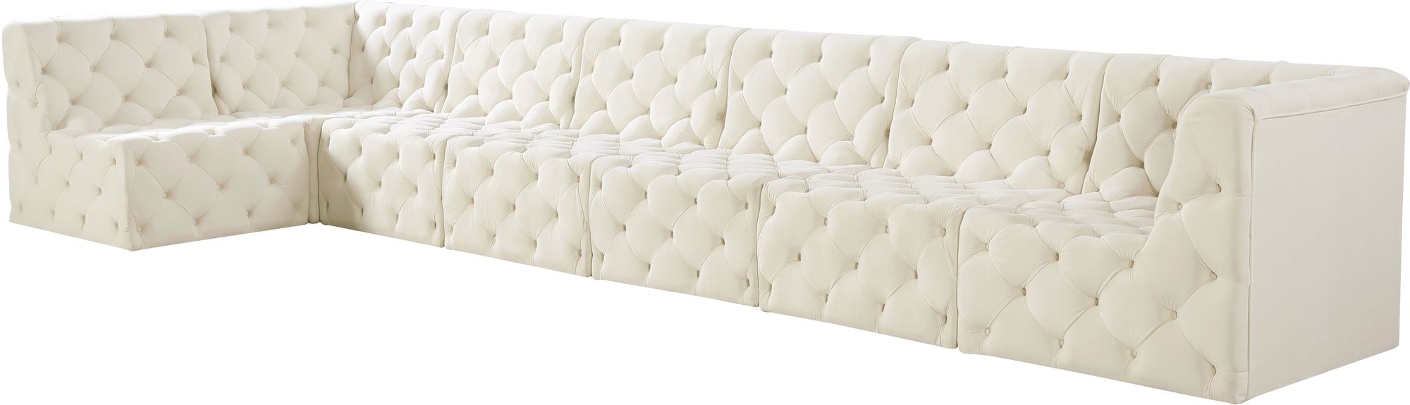 Tuft 186" 7-Piece Velvet Modular Sectional