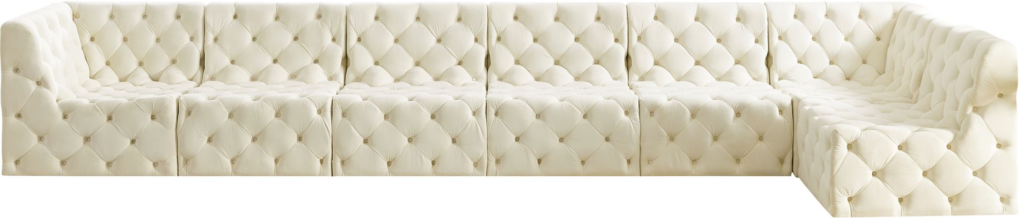 Tuft 186" 7-Piece Velvet Modular Sectional