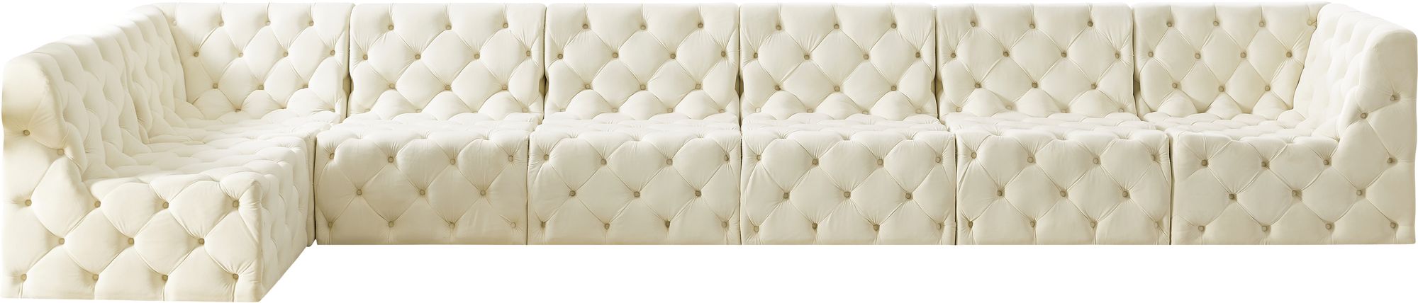 Tuft 186" 7-Piece Velvet Modular Sectional