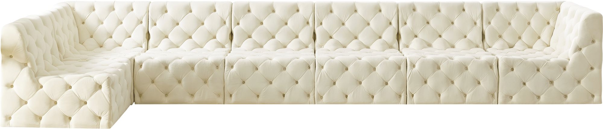 Tuft 186" 7-Piece Velvet Modular Sectional