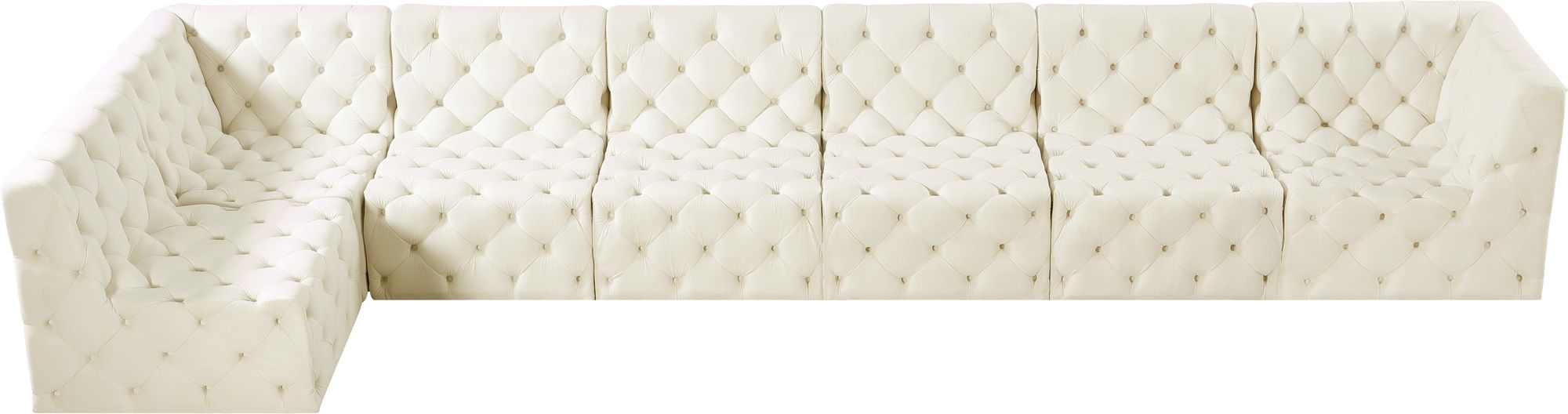 Tuft 186" 7-Piece Velvet Modular Sectional