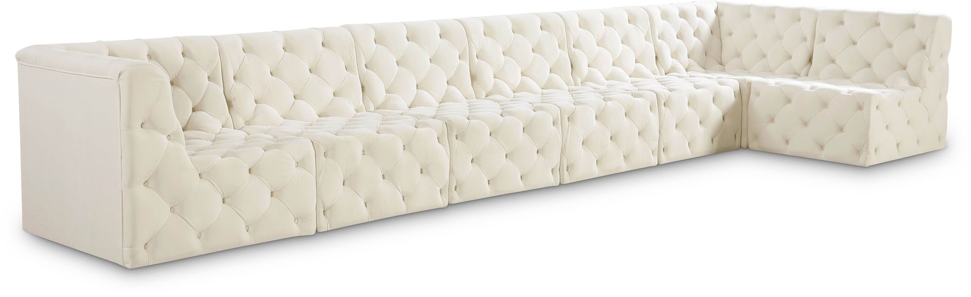 Tuft 186" 7-Piece Velvet Modular Sectional
