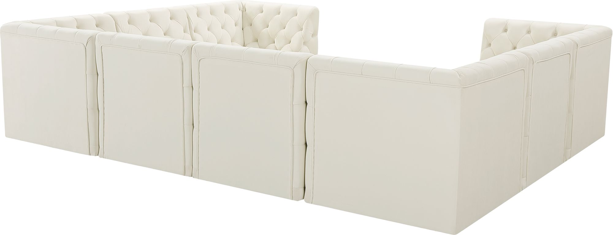 Tuft 128" 8-Piece Velvet Modular Sectional