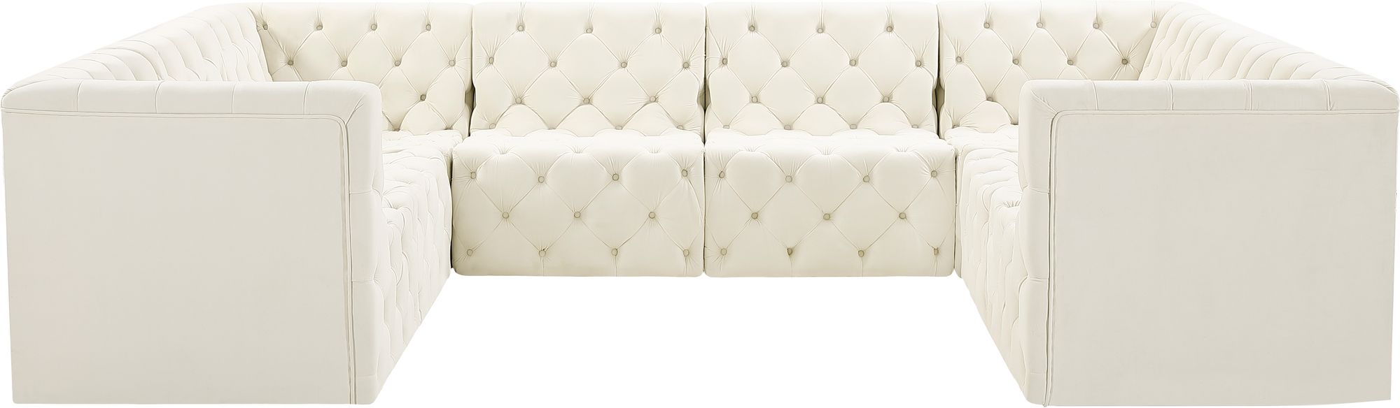 Tuft 128" 8-Piece Velvet Modular Sectional
