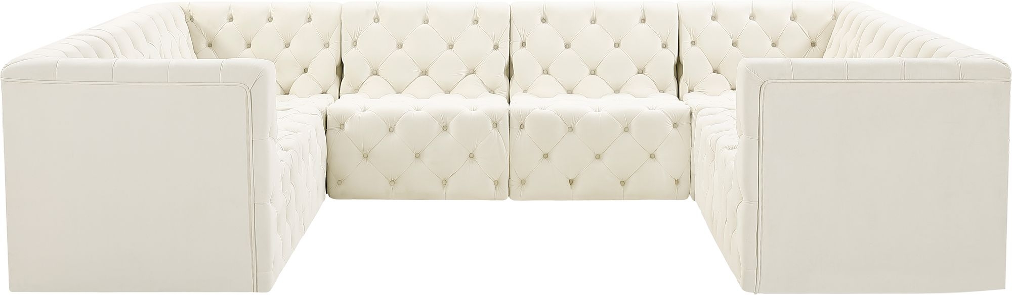Tuft 128" 8-Piece Velvet Modular Sectional