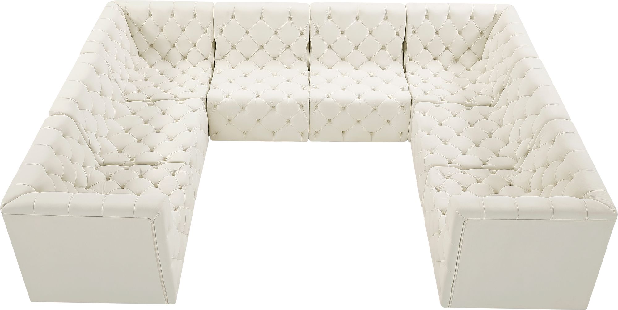 Tuft 128" 8-Piece Velvet Modular Sectional