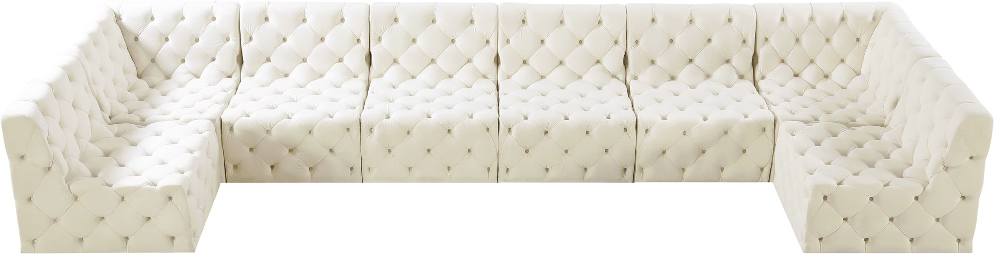 Tuft 215" 8-Piece Velvet Modular Sectional