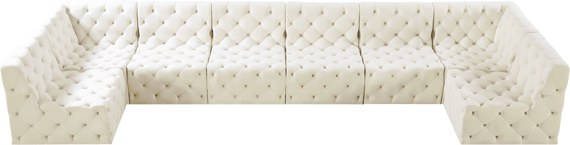 Tuft 215" 8-Piece Velvet Modular Sectional