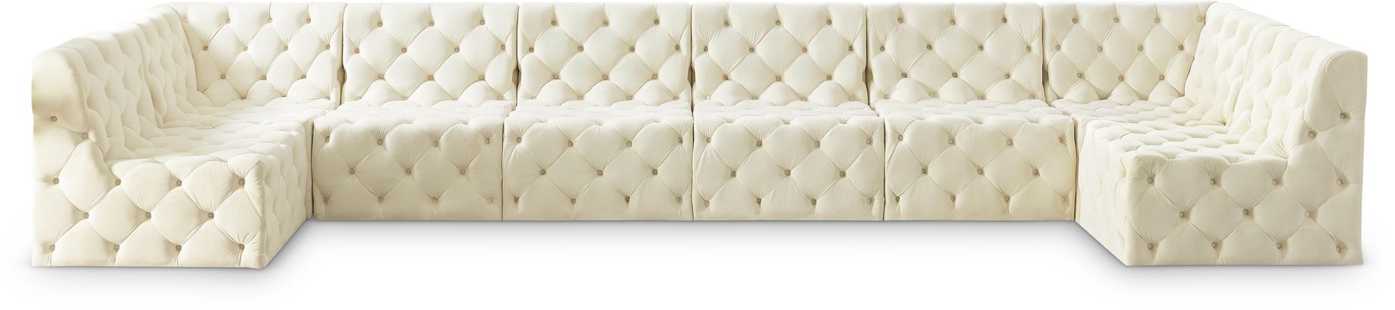Tuft 215" 8-Piece Velvet Modular Sectional