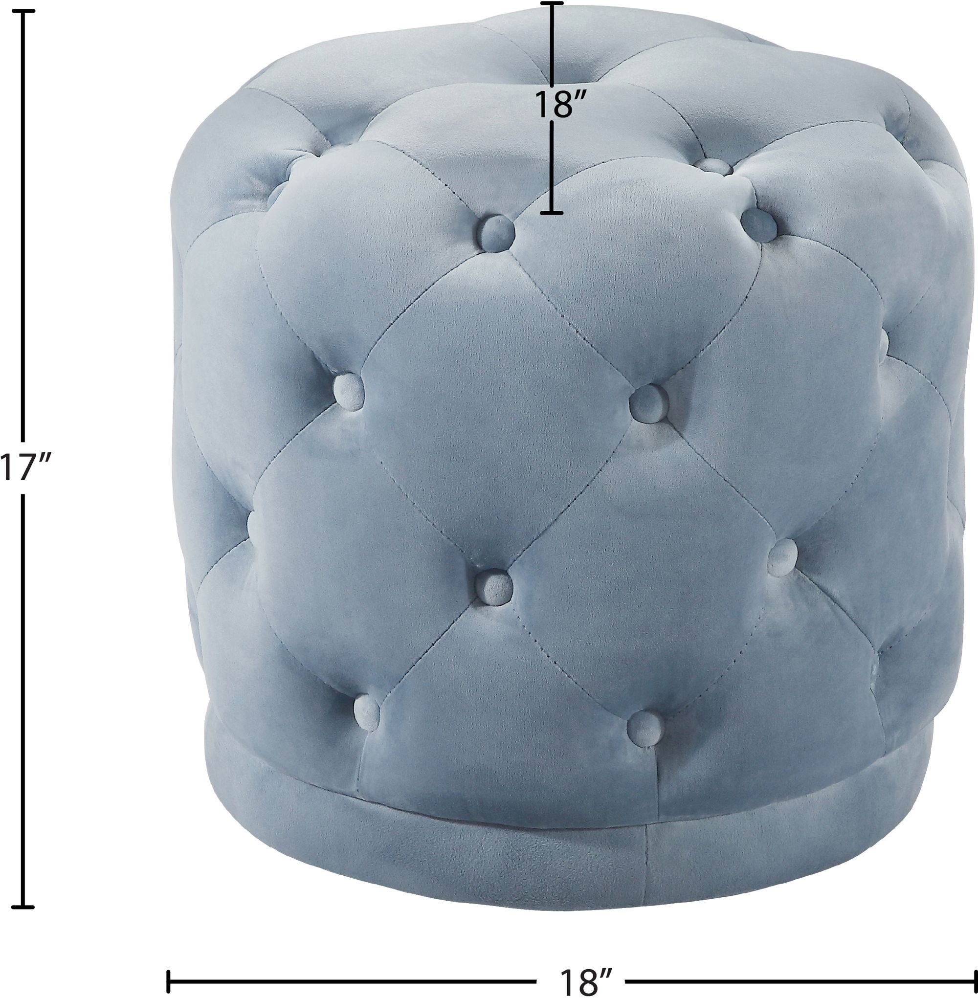 Harper Velvet Ottoman/Stool
