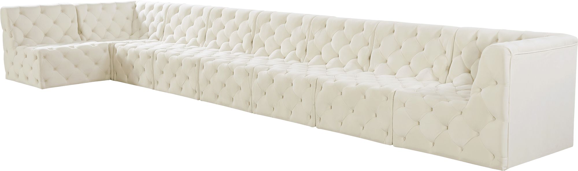 Tuft 186" 8-Piece Velvet Modular Sectional