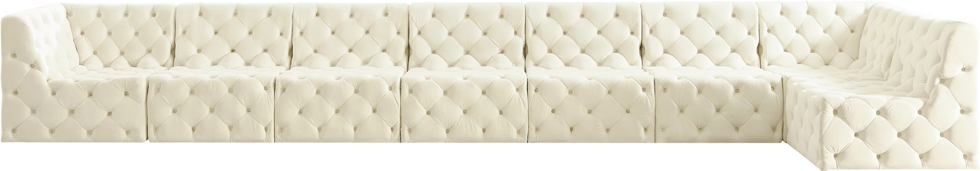 Tuft 186" 8-Piece Velvet Modular Sectional