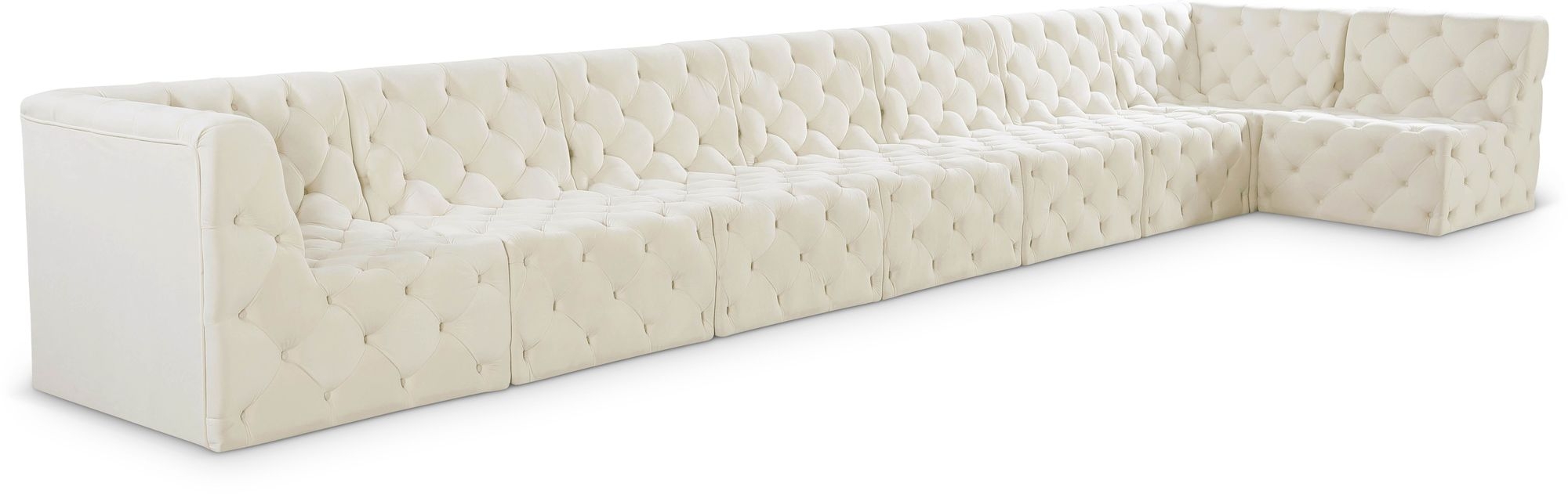 Tuft 186" 8-Piece Velvet Modular Sectional