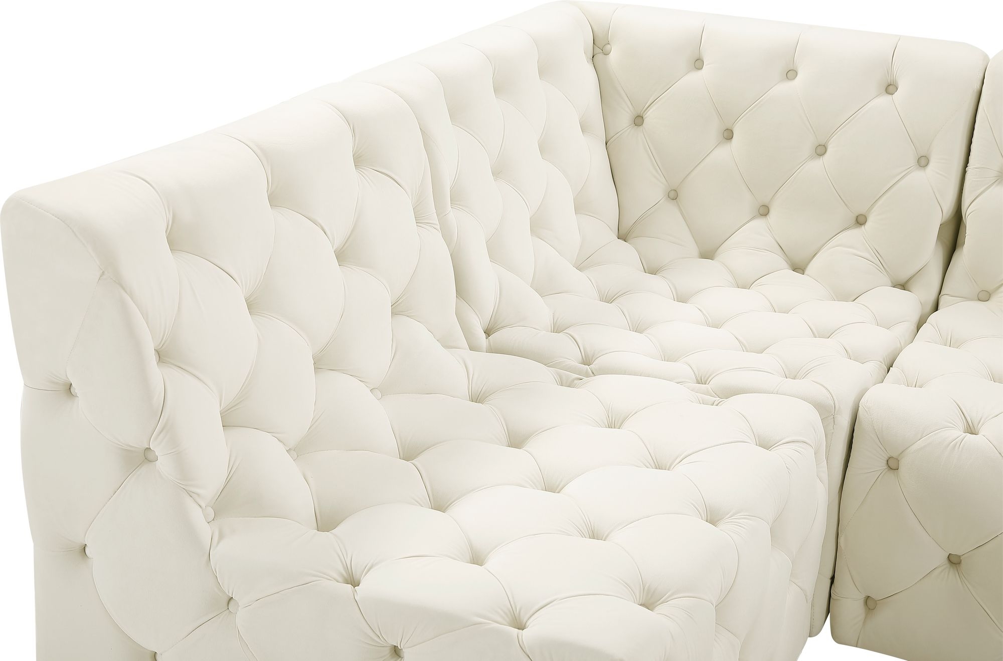 Tuft 215" 9-Piece Velvet Modular Sectional