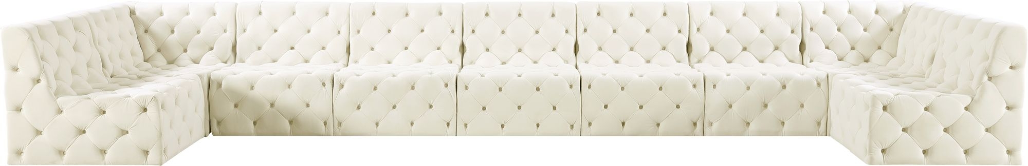 Tuft 215" 9-Piece Velvet Modular Sectional